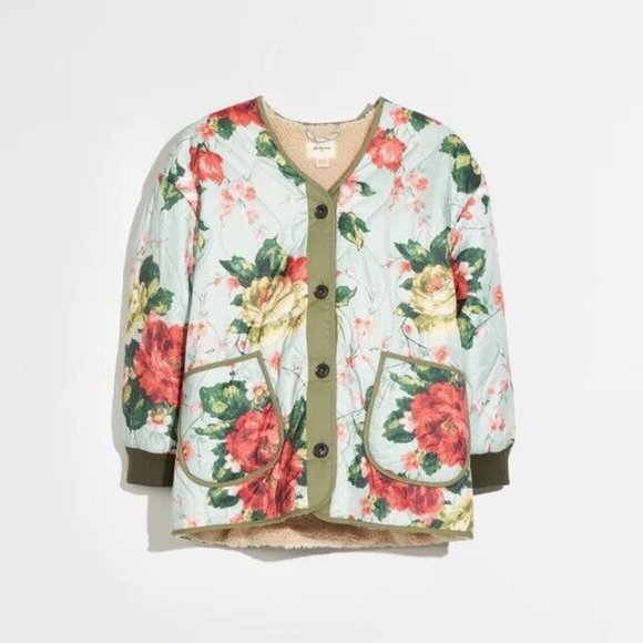 NWT Bellerose Havana Girls Forest Quilted Faux Fur Jacket Size 12 NWT - Picture 3 of 16